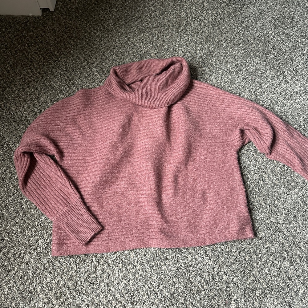 Cozy Pink Turtleneck Sweater